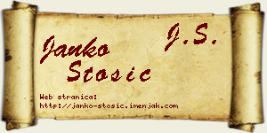 Janko Stošić vizit kartica